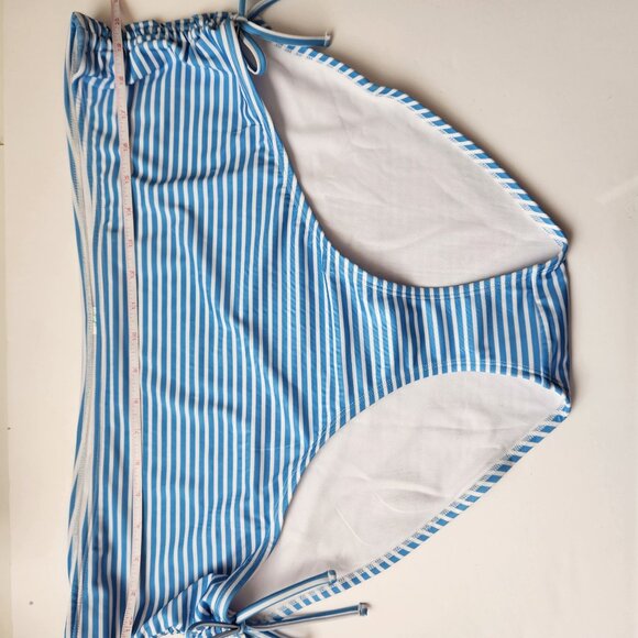 Outdoor Oasis 2X Plus Size High-Waisted Swim Bottoms Blue White Striped NWOT - Picture 8 of 13